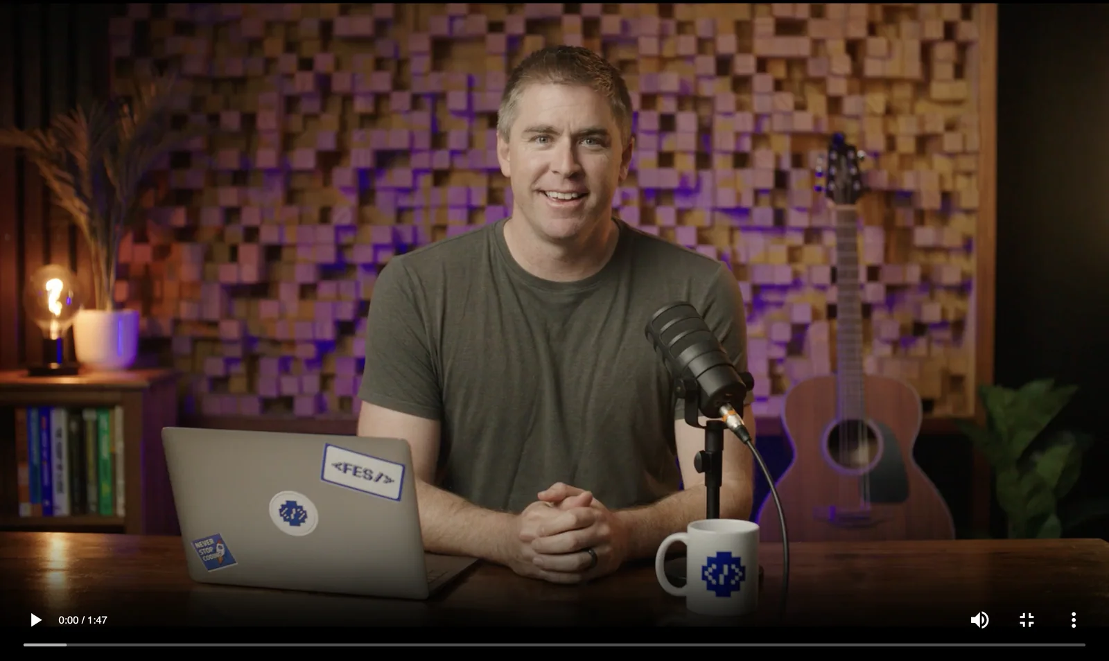 Eric Presnall presenting in studio