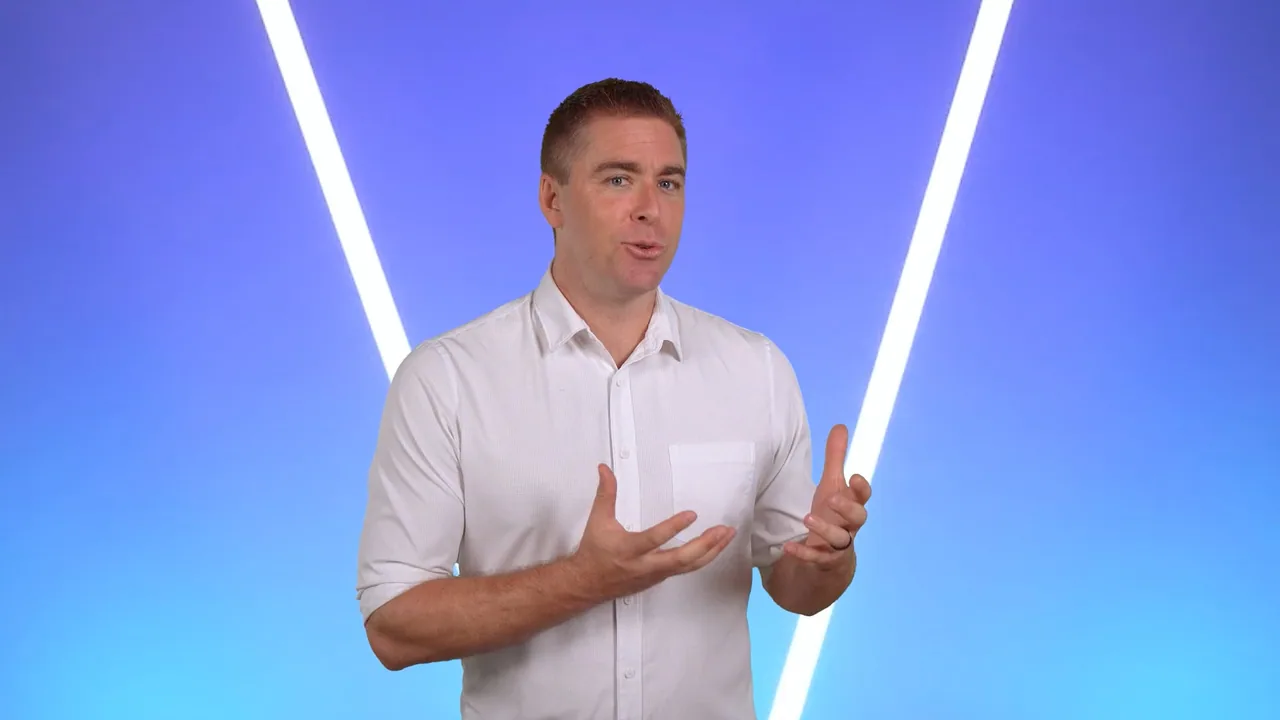 Eric Presnall presenting a video sales letter in the studio