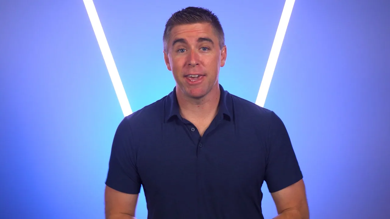 Eric Presnall presenting the VideoRep explainer in the studio