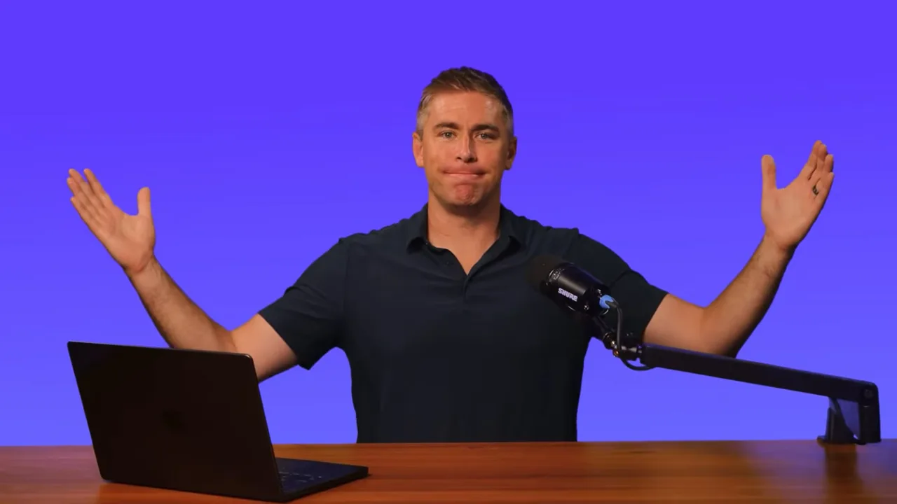 Eric Presnall presenting a product explainer for ClickUp